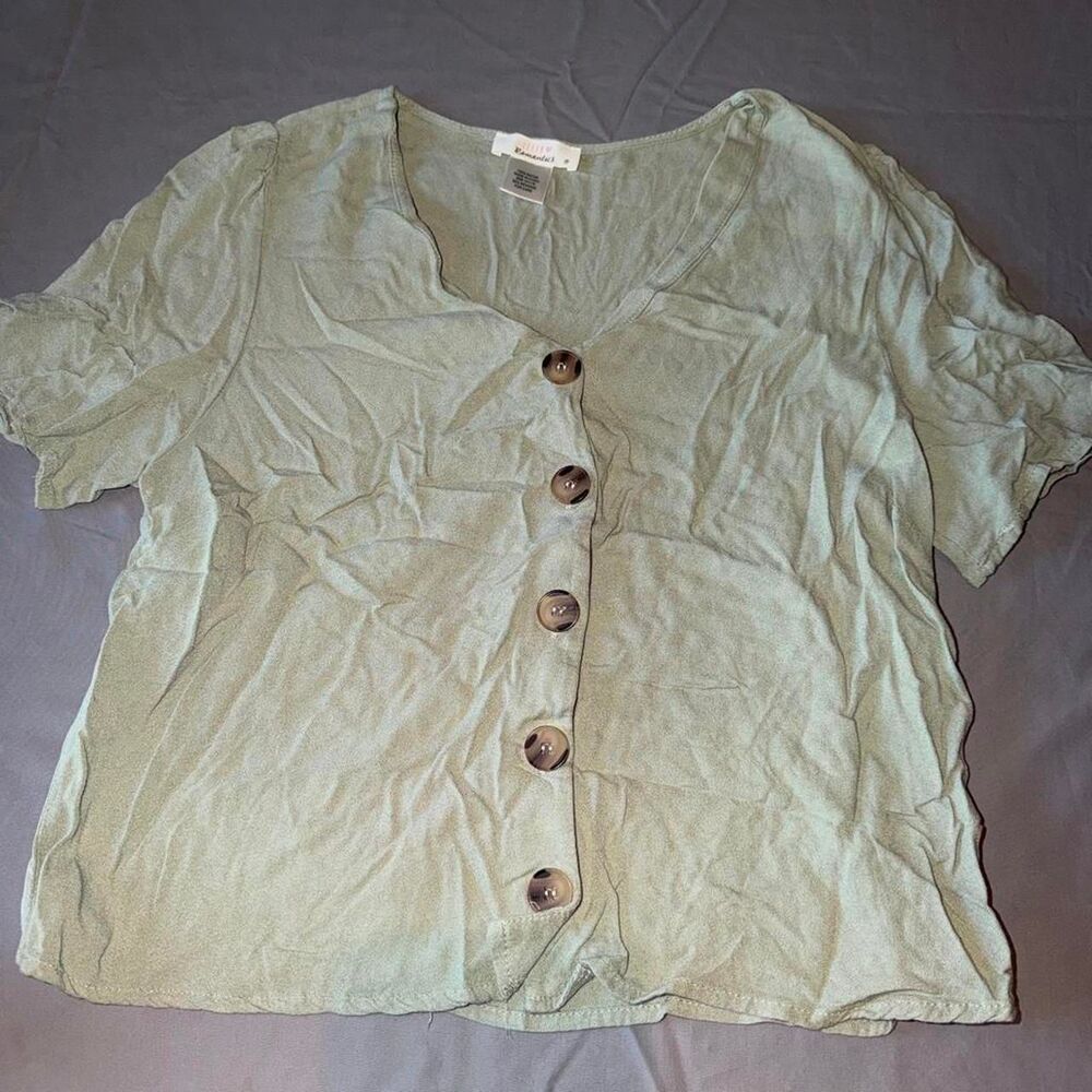 Urban-romantics Women's Green and Khaki Shirt
